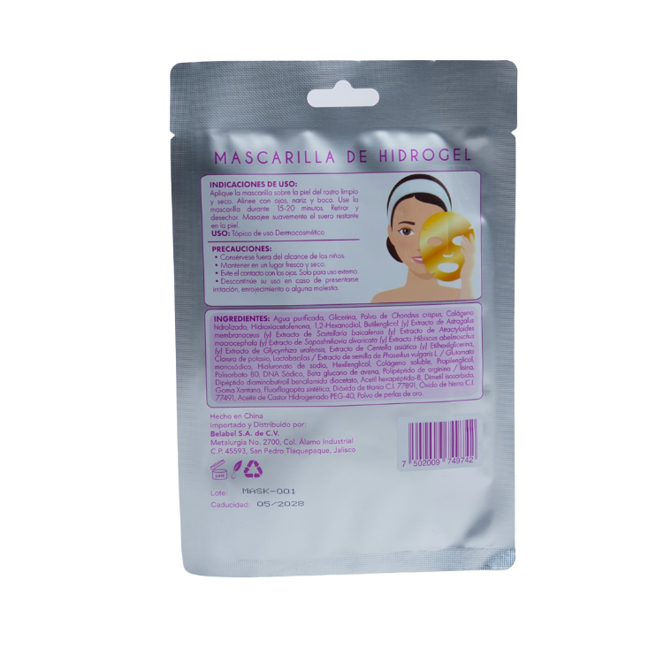 Mascarilla Hidrogel con Colágeno y Ácido Hialurónico 1 pza - Imagen 2